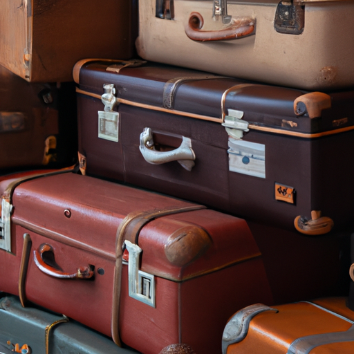 קולקציית מזוודות וינטג' המציגה את האבולוציה של תיקי נסיעות