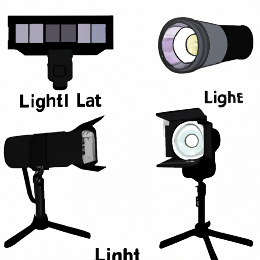 איור המציג סוגים שונים של אורות ניידים
