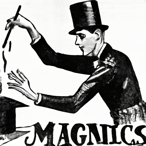 איור וינטג' של קוסם מבצע טריק, המסמל את השורשים העתיקים של הקסם והאתיקה