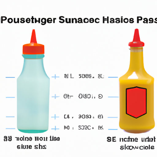 תרשים השוואתי המתאר את העלות-תועלת של בקבוקי רוטב פלסטיק לעומת מיכלי רוטב מסורתיים.